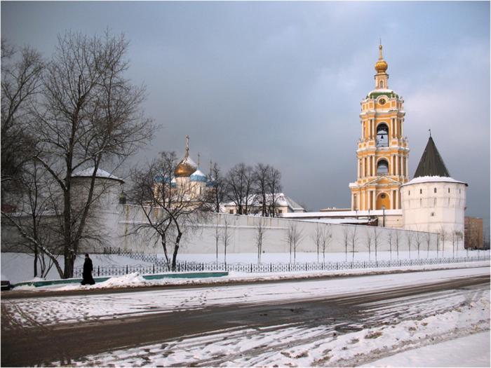 Новоспасский монастырь в Москве зимой